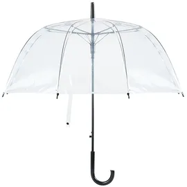 shop'n smile ideoon 2er-Set Transparenter Regenschirm mit Automatik, 85 cm Durchmesser, klarer Glockenschirm für Damen & Herren, robuster Stockschirm mit Einhand-Öffnung