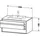 Duravit Ketho 100x55cm, Tau, f Einbauwaschtisch mitt., 2 Schubk.