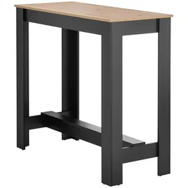 Stella Trading Bartisch Modesto 50 x 103 x 115 cm Schwarz/Eiche Artisan