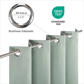 Blumtal 2er Set: Blickdicht & Thermovorhang – Kälteschutz – Grün - Grün