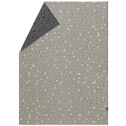 David Fussenegger Leinendecke Lino 'Kreuze' 135 x 200 cm Anthrazit