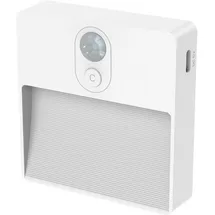 Ansmann Sensor-Nachtlicht NL5R wiederaufladbar 1600-0481 Nachtlicht mit Bewegungsmelder Rund LED Warmweiß Weiß