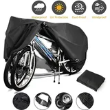 Fahrradgarage Abdeckplane Fahrradabdeckung Wetterschutz Für 2 Fahrräder - Silber/Schwarz