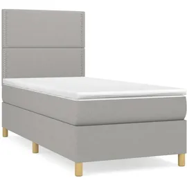 vidaXL Boxspringbett 100 x 200 cm Hellgrau