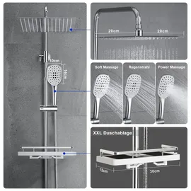 dylin gmbh Regen Dusche Rainshower Überkopfbrauseset Chrom 20x20cm