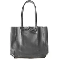 Zwillingsherz Ledershopper Small Leder Black