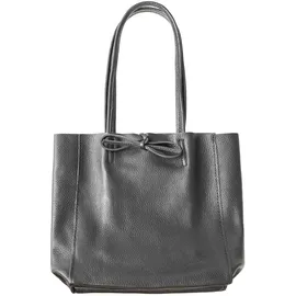 Zwillingsherz Ledershopper Small Leder Black