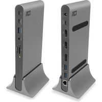 ACT AC7047 USB C), Dockingstation + USB Hub, Grau