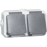 Peha Schuko-Steckdose 2-fach Grau 1 St.