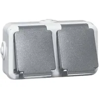 Peha Schuko-Steckdose 2-fach Grau 1 St.