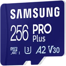 Samsung PRO Plus 256 GB microSDXC-Speicherkarte (180 MB/s, Class U3, V30, A2)