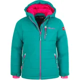 Trollkids Hemsedal XT Ski- und Winterjacke, Smaragdgrün/Rubinrot, Größe 164 - 164
