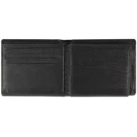 mano Don Simon Geldbörse Leder 11 cm - Schwarz