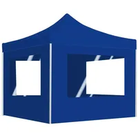 VidaXL Profi-Partyzelt Faltbar mit Wänden Aluminium 2×2m Blau