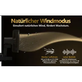 The Hookah GROW JET PRO EC-Motor 8W Clip Ventilator Schwenkfunktion 10xOszillierend Growzelt Growbox 10-Geschwindigkeitsstufen Zelt leise 31dB belüftung Fan