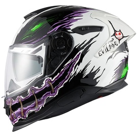 NEXX Y.100R Night Rider, Helm, schwarz-weiss, Größe S