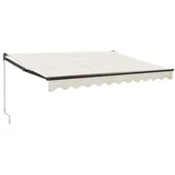 vidaXL Markise Einziehbar Creme 3,5x2,5 m Stoff und Aluminium