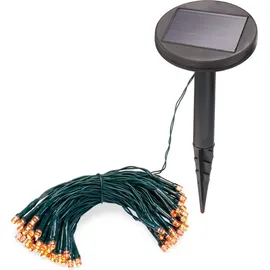 esotec Solar Lichterkette 6 m Kunststoff 60 LEDs Bernstein