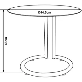 [en.casa] Beistelltisch, Ylivieska Ø45 cm