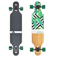 Apollo Longboard Flores, Twin-Tip Drop-Through Freeride Cruiser Board