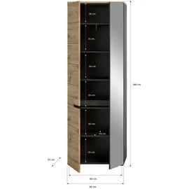 xonox.home Garderobenschrank - B/H/T: ca. 65,00x190,00x37,00