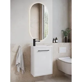 Badplaats Waschbeckenunterschrank 1 Tür 40 x 50 x 22 cm Weiß Hochglanz