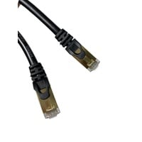 Vago-Tools CAT7 Patchkabel Netzwerkkabel schwarz 3m rund