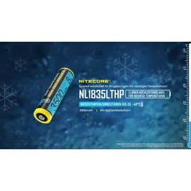 Nitecore Li-Ion Akku 18650 - 3500mAh LTHP, Low Temperature