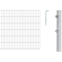 GAH Alberts Alberts 641115 Doppelstabmattenzaun als 12 tlg. Zaun-Komplettset | verschiedene Längen und Höhen | feuerverzinkt | Höhe 103 cm | Länge 10 m