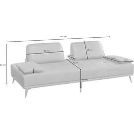 KAWOLA Schlafsofa Wiolo Leder cognac