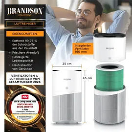 Brandson Luftreiniger 402m3/h Weiß