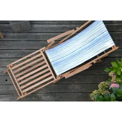 Outdoor Liegestuhl Maxx Bezug palasari cobalt mit Fußteil
