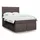 vidaXL Boxspringbett mit Matratze Dunkelbraun 140x200 cm Stoff