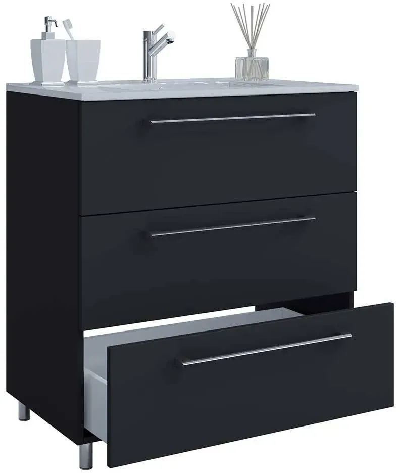 Waschbeckenschrank mit Schubladen 86 cm hoch 60 cm oder 80 cm breit