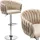 OEM Barhocker  aus Chrombeigem Samt