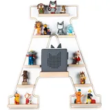 BOARTI Kinderregal Buchstabe A Holz weiß