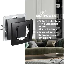 McPower Taster McPower Flair 2-fach 250V/10A UP matt schwarz