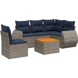 vidaXL Garten-Lounge-Set 6-tlg. grau