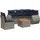 vidaXL Garten-Lounge-Set 6-tlg. grau