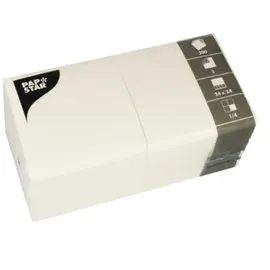 Papstar 200 Servietten, 3-lagig 1/4-Falz 24 cm x 24 cm