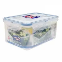 Lock & Lock Frischhaltedose rechteckig transparent 18,1 x 12,8 x 8,8 cm 1,1 l 3-teiliges Set