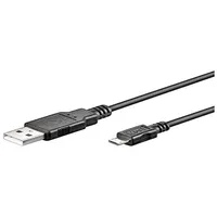 goobay USB-A auf Micro B 1,0 m Schwarz
