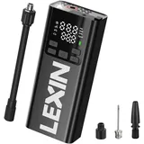 LEXIN P5 Elektrische Luftpumpe, Akku Kompressor 5000 mAh, 10,3 Bar Tragbare Reifenpumpe für Fahrrad, Roller, Motorrad, Auto, Rollstuhl, Bälle