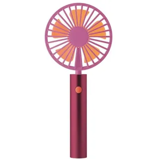 REMEMBER Handventilator Flow Berry mit USB - Aluminiumgriff mit 3 Geschwindigkeitsstufen