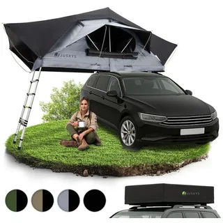Juskys Autodachzelt Lago 140 x 240 cm Schwarz / Grau