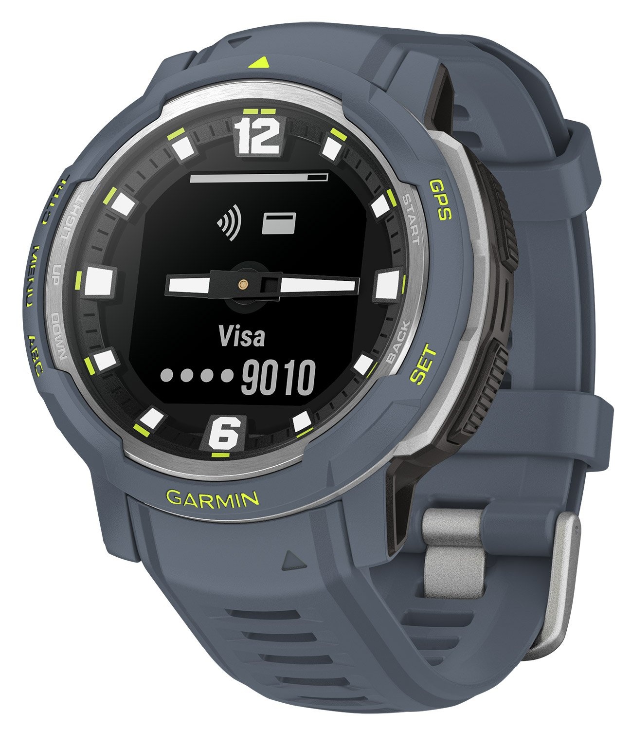 Garmin 010-02730-04 Instinct Crossover GPS Smartwatch Granitblau/Silberfarben