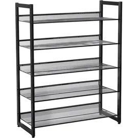 Songmics Schuhregal 74 x 104 x 30,7 cm schwarz