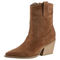 aniston shoes Westernstiefelette, Cowboystiefelette, Schlupfboots in schmaler Form - NEUE KOLLEKTION, Gr. 40, cognac, , 82469241-40