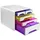 CEP Schubladenbox Smoove weiß/bunt-transparent 1072130931, DIN A4 mit 5 Schubladen, 1 St.