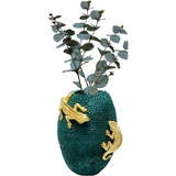 Kare Vase Chameleon Jack Fruit 39cm, Objekt: Polyresin, Sockel: Marmor, Gold